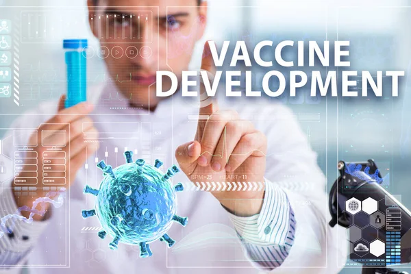 Concepto de desarrollo de la vacuna contra el Coronavirus covid-19 — Foto de Stock