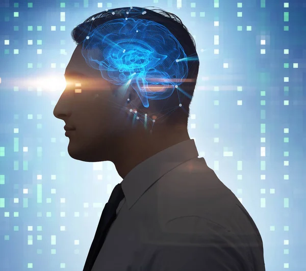 Artificial intelligence concept with man — Stock Photo, Image