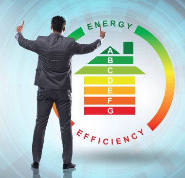 Enerji verimliliği kavramında iş adamı