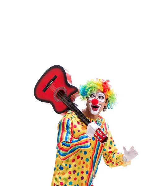 Legrační klaun izolované na bílém pozadí — Stock fotografie
