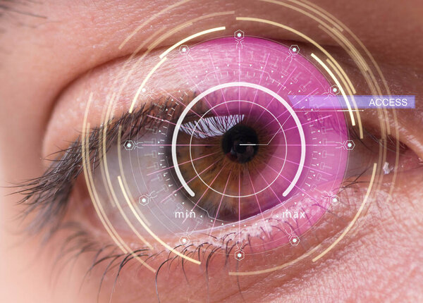 Concept of sensor implanted into human eye