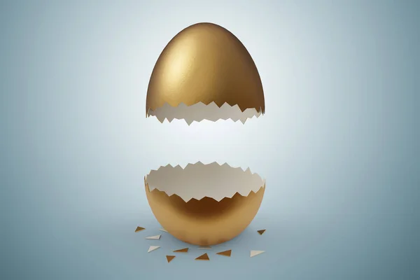 Golden egg in wealth concept — Stock Photo, Image