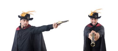 Korsan beyazda izole edilmiş.