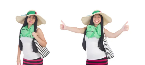 Jovem mulher se preparando para férias — Fotografia de Stock