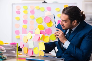 Çelişkili öncelik kavramında genç erkek çalışan