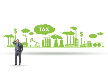 Karbon vergisi konsepti işadamı