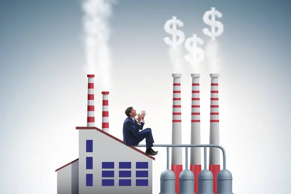 Imprenditore nel concetto di carbon tax — Foto Stock
