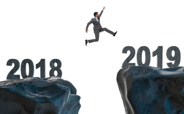 Concetto di transizione dal 2018 al 2019 — Foto Stock