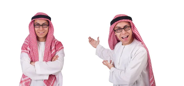 Молодий арабський чоловік ізольований на білому — стокове фото