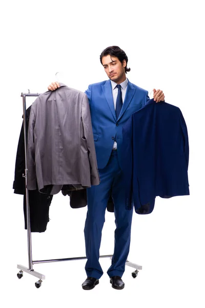 Fiatal jóképű üzletember a ruházati koncepció — Stock Fotó