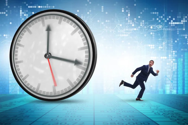 Imprenditore dipendente nel concetto di gestione del tempo — Foto Stock