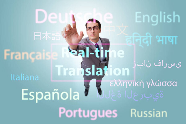 Concept of real time translation from foreign language