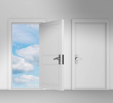 Seçilen konsept birçok kapı fırsatı ile - 3D yorumlama