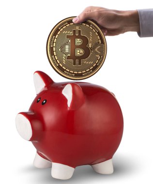 Bitcoin servet içinde iş kavramı ile kaydetme