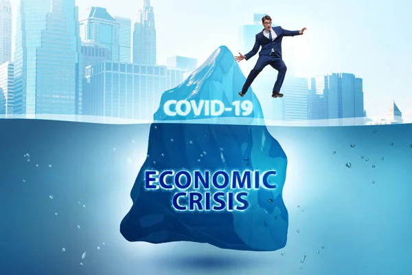 Gazdasági válság koncepciója a coronavirus covid-19-ben — Stock Fotó