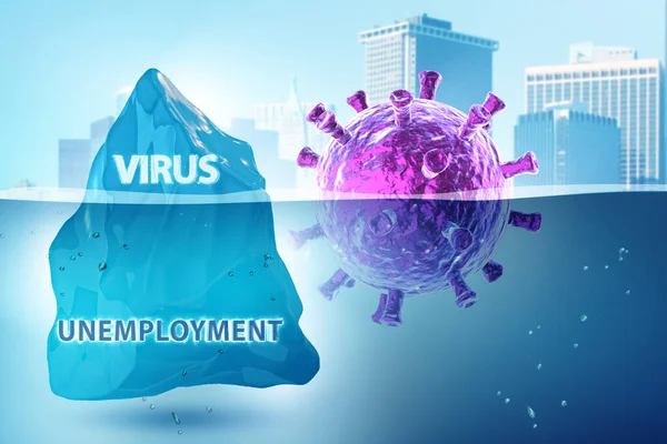 Konsep krisis ekonomi dari coronavirus covid-19 - 3d render — Stok Foto
