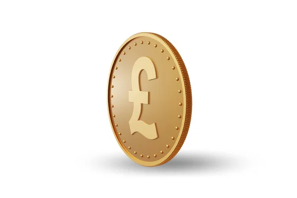 Золотая монета фунт - 3d рендеринг — стоковое фото