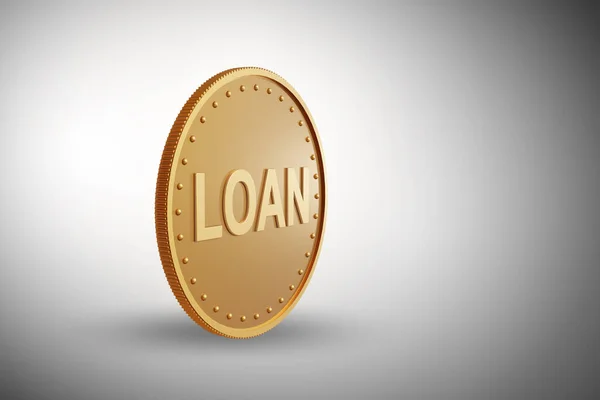 贷款和债务概念- 3D渲染 — 图库照片