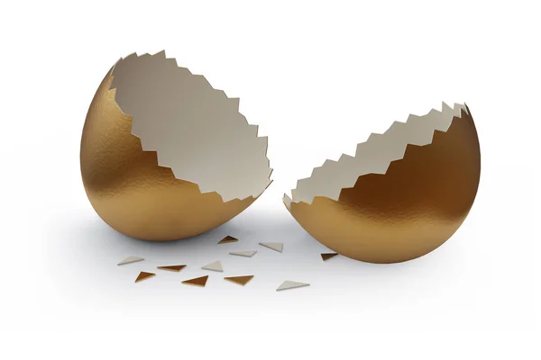 Golden egg in wealth concept — Stock Photo, Image