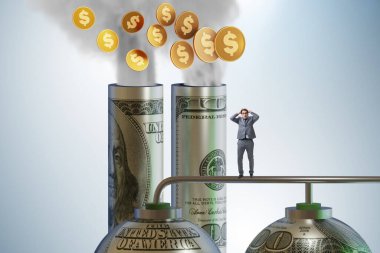 Karbon fiyatlandırma konsepti işadamı