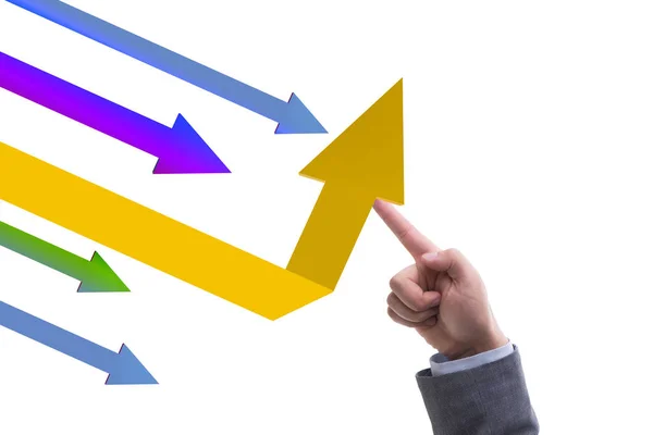 Conceptul de redresare economică cu diagramele de linie — Fotografie, imagine de stoc