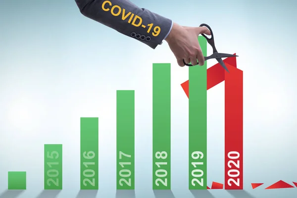Economic crisis due to coronavirus covid-19 — Stock Photo, Image