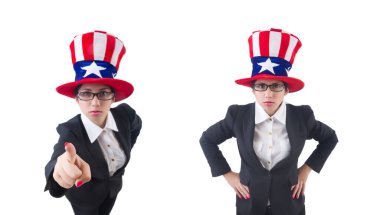 Amerikan sembollü kadın işadamı