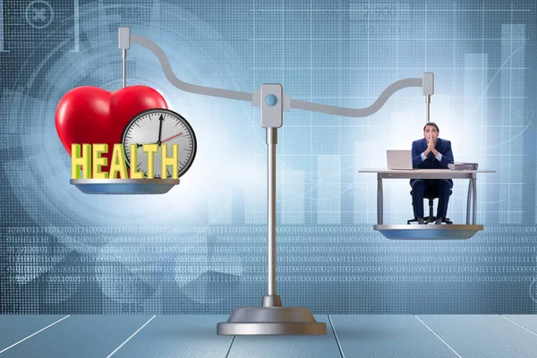 일 과 건강 사이의 균형 개념 — 스톡 사진