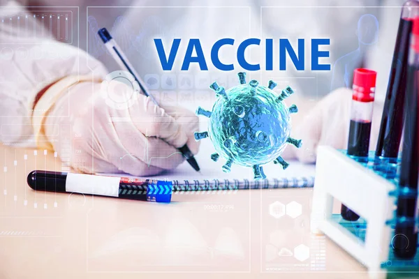 Coronavirus covid-19 vaccine development concept — Stockfoto