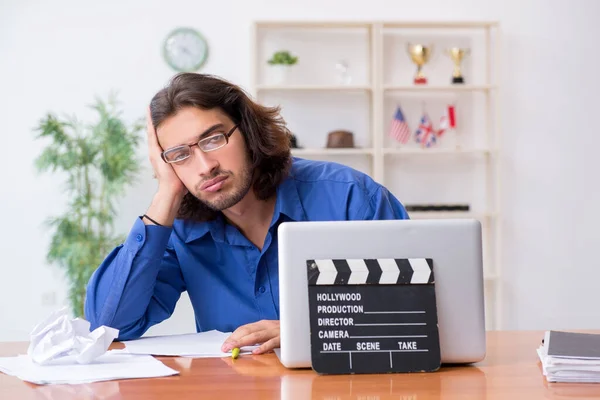 Movie director working in the studio