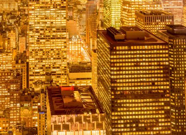 Günbatımında New York Manhattan manzarası