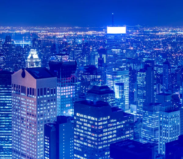 Vue de New York Manhattan pendant les heures de coucher du soleil — Photo