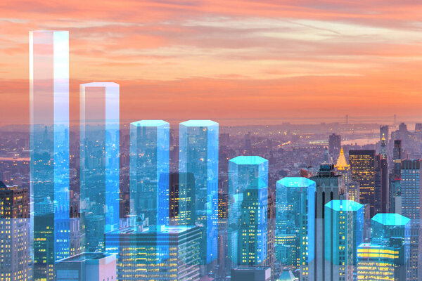 Концепция рецессии и кризиса с графиком спада