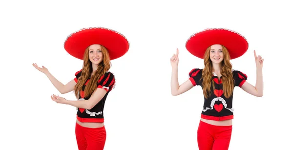 Grappig Mexicaans met sombrero in concept — Stockfoto