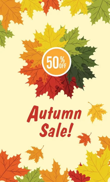 Cartel de venta de otoño — Archivo Imágenes Vectoriales