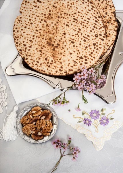 Matza chléb pro oslavu passover — Stock fotografie