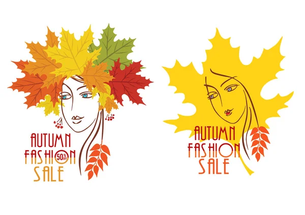 Venta de moda otoño banners — Archivo Imágenes Vectoriales