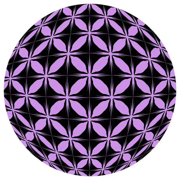 Bola de mosaico preto e roxo —  Vetores de Stock