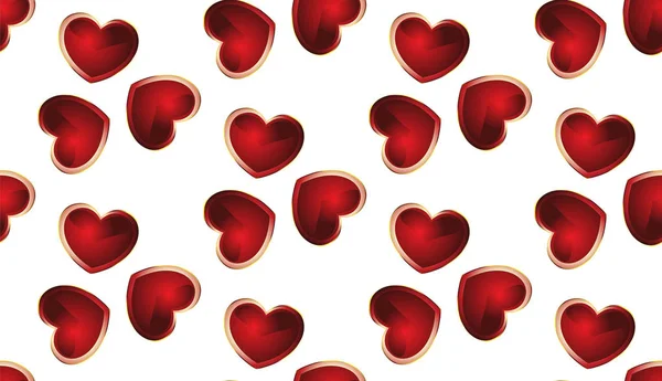 Seamless background with hearts — Stock Vector