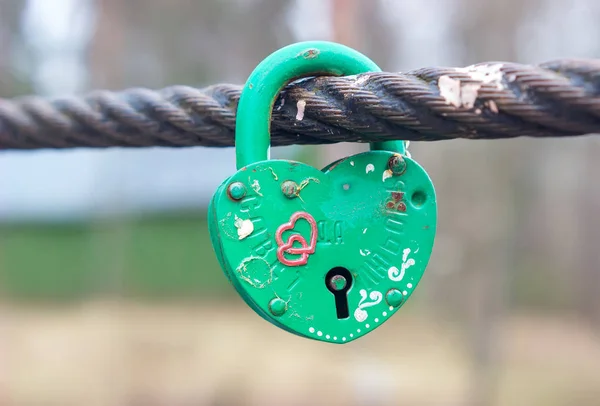 Bruiloft vergrendelen als hart — Stockfoto