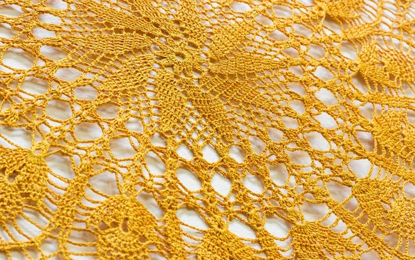 Orange Napkin, crocheted — Stock Photo, Image