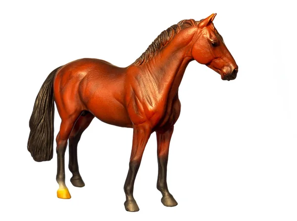 Figura de um cavalo. Isolado em branco . — Fotografia de Stock