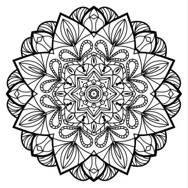 Mandala çiçeği. Klasik dekoratif öğeler.
