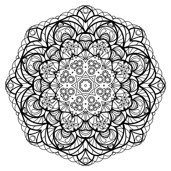 Mandala de flores. Elementos decorativos vintage. — Archivo Imágenes Vectoriales