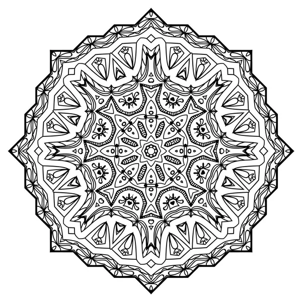 Blomma Mandala. Vintage dekorativa element. — Stock vektor