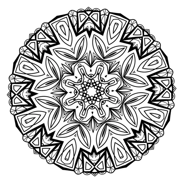 Mandala aux fleurs. Éléments décoratifs vintage. — Image vectorielle