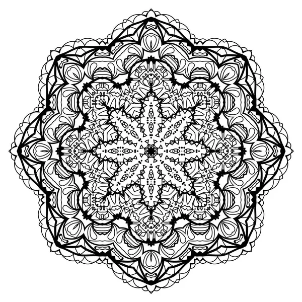 Mandala de flores. Elementos decorativos vintage. — Archivo Imágenes Vectoriales