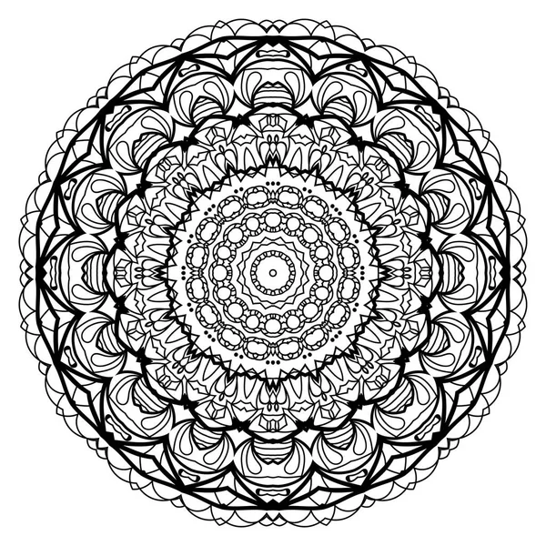 Mandala de flores. Elementos decorativos vintage. — Archivo Imágenes Vectoriales