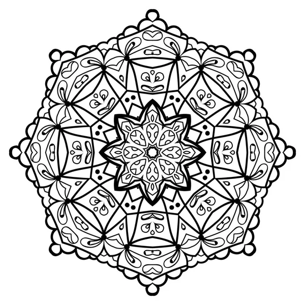 Virág Mandala. Vintage dekoratív elemek. — Stock Vector