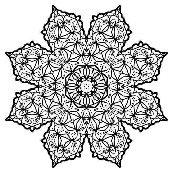 Flower Mandala. Vintage decorative elements. — Stock Vector